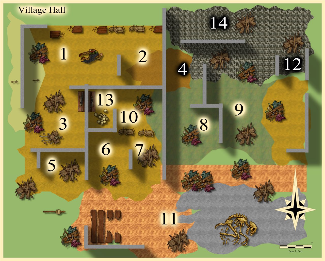 Nibirum Map: lost village hall by JimP